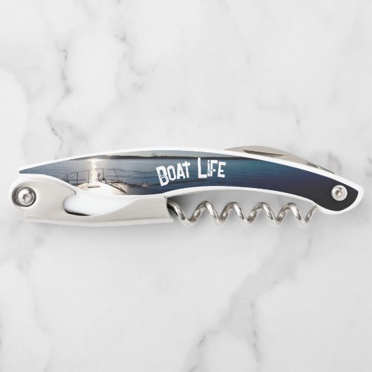 Sun Setting over Lake and Boat Kellnermesser (Vorderseite)