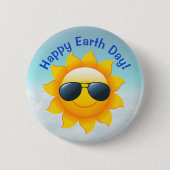 Sun & Shades Earth Day Button (Vorderseite)