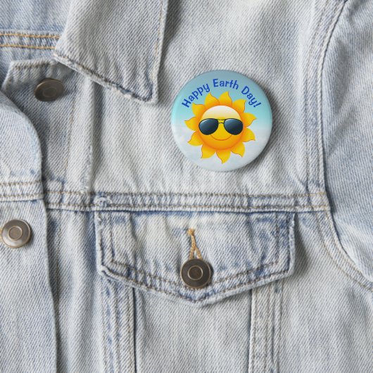 Sun & Shades Earth Day Button (Beispiel)