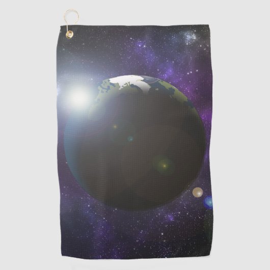 Sun shine and earth golfhandtuch (Vorderseite)
