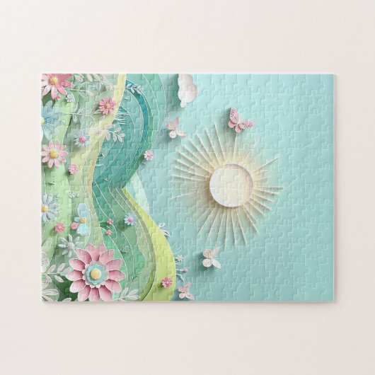 Sun Shining Over The Valley Puzzle (Horizontal)