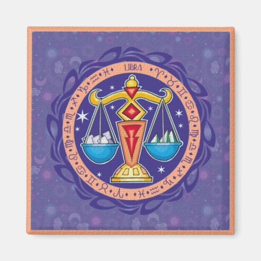 Sun Sign Libra Magnet (Vorne)