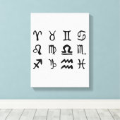 Sun Sign SIlhouettes Leinwanddruck (Insitu (Holzboden))