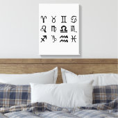 Sun Sign SIlhouettes Leinwanddruck (Insitu (Schlafzimmer))