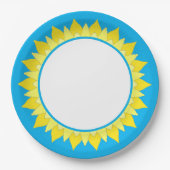 Sun Sky Blue Paper Plate Pappteller (Vorderseite)