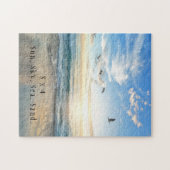 Sun. Sky. Meer. Sand. Strand Szene Puzzle (Horizontal)
