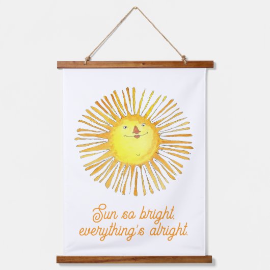 Sun so bright wandteppich mit holzrahmen (Vorderseite)