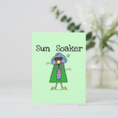 Sun Soaker Flamingo Tshirts und Geschenke Postkarte (Stehend Vorderseite)