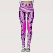 SUN SOLAR ENERGIE Abstrakt geometrisch rosa, weiß Leggings (Vorderseite)