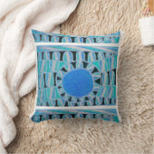 SUN SOLAR ENERGIE Aquamarin Blue Schwarz-weiß Kissen (Decke)