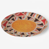 SUN SOLAR ENERGIE Gelb Orange Red Black Pappteller (Schrägansicht)