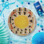 SUN SOLAR ENERGIE Gelb Orange Red Black Pappteller (Party)