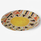 SUN SOLAR ENERGIE Gelb Orange Red Black Pappteller (Schrägansicht)