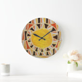 SUN SOLAR ENERGIE gelb orange rot schwarz Große Wanduhr (Zuhause)