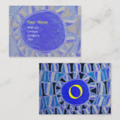 SUN SOLAR ENERGIE MONOGRAM blau-gelb Visitenkarte (Vorne/Hinten)