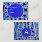 SUN SOLAR ENERGIE MONOGRAM blau-gelb Visitenkarte (Vorne/Hinten)