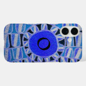 SUN SOLAR ENERGIE MONOGRAM Blau Schwarz Case-Mate iPhone Hülle (Rückseite (Horizontal))