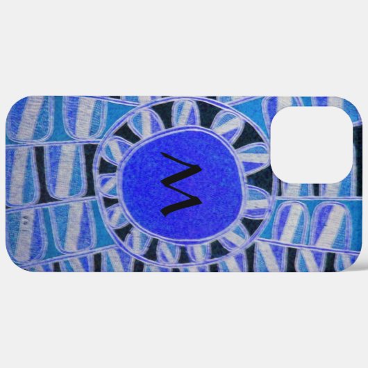 SUN SOLAR ENERGIE MONOGRAM Blau Schwarz Case-Mate iPhone Hülle (Rückseite / Rechts)