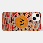 SUN SOLAR ENERGIE MONOGRAM Gelb orange rot schwarz Case-Mate iPhone Hülle (Rückseite (Horizontal))