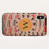 SUN SOLAR ENERGIE MONOGRAM Gelb orange rot schwarz Case-Mate iPhone Hülle (Rückseite (Horizontal))