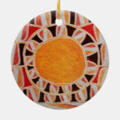 SUN SOLAR ENERGIE MONOGRAM Gelb orange rot schwarz Keramikornament (Hinten)