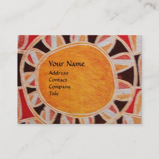 SUN SOLAR ENERGIE MONOGRAM Gelb orange rot schwarz Visitenkarte (Vorderseite)