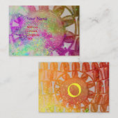 SUN SOLAR ENERGIE MONOGRAM Gelbe Fuchsie lila Visitenkarte (Vorne/Hinten)