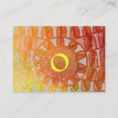 SUN SOLAR ENERGIE MONOGRAM Gelbe Fuchsie lila Visitenkarte (Rückseite)