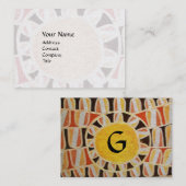 SUN SOLAR ENERGIE MONOGRAM Gelbes schwarzes Gold Visitenkarte (Vorne/Hinten)