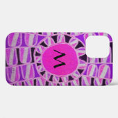 SUN SOLAR ENERGIE MONOGRAM Pink Lila Schwarz Case-Mate iPhone Hülle (Rückseite (Horizontal))
