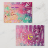 SUN SOLAR ENERGIE MONOGRAM rosa Fuchsienschwarz Visitenkarte (Vorne/Hinten)