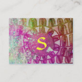 SUN SOLAR ENERGIE MONOGRAM rosa Fuchsienschwarz Visitenkarte (Rückseite)