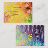 SUN SOLAR ENERGIE RED RUBY MONOGRAM Yellow Blue Visitenkarte (Vorne/Hinten)