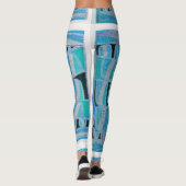 SUN SOLAR ENERGY Abstrakt Geometric Aquamarin Sky  Leggings (Rückseite)