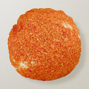 Sun Solar Star Weltraumsolarsystem Orange Planet Rundes Kissen
