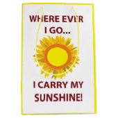 Sun Sonnenblume Sonnenschein Mittlere Geschenktüte (Vorderseite)