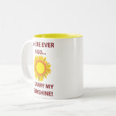 Sun Sonnenblume Sonnenschein Zweifarbige Tasse (Vorderseite Links)