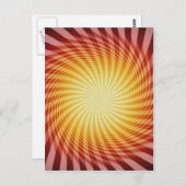 Sun Spiral: Abstrakte Kunst: Postkarte (Vorne/Hinten)