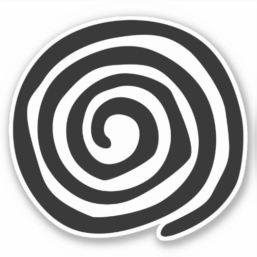 Sun Spiral Native American Tribal Rock Art Aufkleber (Vorderseite)