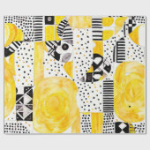 Sun Spirit: Gelbe und native Muster Geschenkpapier (Flach)