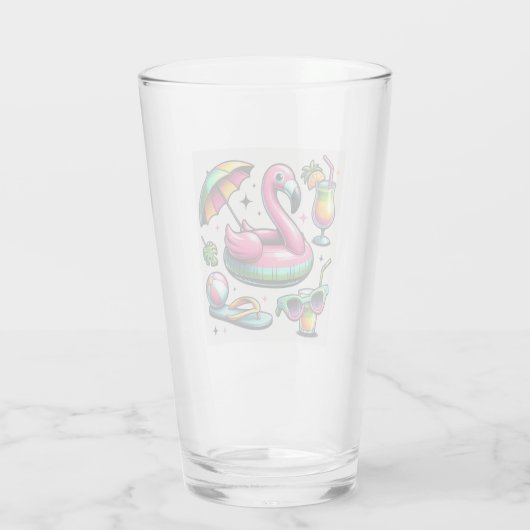 Sun Splash Summer Pool Party Glas (Rückseite)