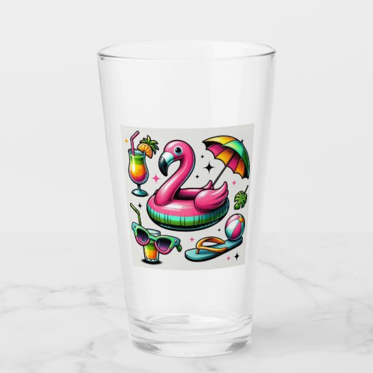 Sun Splash Summer Pool Party Glas (Vorderseite)