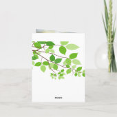 Sun-Spots-FOTO für die Blätterzweigung mithilfe de Dankeskarte (Rückseite)