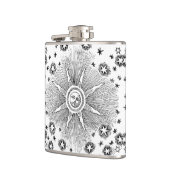 Sun Stars Antiquitäten Night Sky Mittelalterliches Flachmann (Links)