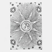 Sun Stars Antiquitäten Night Sky Mittelalterliches Geschirrtuch (Vertikal)