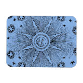 Sun Stars Antiquitäten Night Sky Mittelalterliches Magnet (Horizontal)
