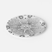 Sun Stars Antiquitäten Night Sky Mittelalterliches Pappteller (Schrägansicht)