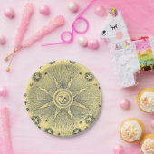 Sun Stars Antiquitäten Night Sky Mittelalterliches Pappteller (Party)