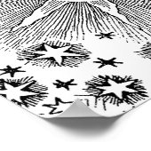 Sun Stars Antiquitäten Night Sky Mittelalterliches Poster (Ecke)