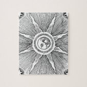 Sun Stars Antiquitäten Night Sky Mittelalterliches Puzzle (Vertikal)